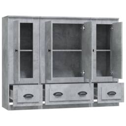 Berkfield Home Highboards 3 pcs Concrete Grey Engineered Wood - thumbnail 6