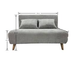 Outdoor Living Joshua Duo Two Seat Sofa Bed - Grey - thumbnail 9