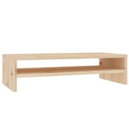 Berkfield Home Monitor Stand 50x24x13 cm Solid Wood Pine in Brown - Size: 50 x 24 x 13 cm - thumbnail 2