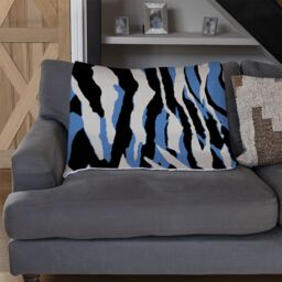 Benjamin Tate Design Abstract Zebra Skin Blanket in Natural - Size: 120 cm x 150 cm - thumbnail 2