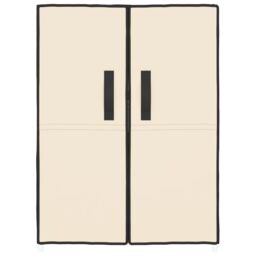 Berkfield Home Shoe Cabinet Cream 60x28x90 cm Fabric in Beige - Size: 60 x 28 x 90 cm - thumbnail 3