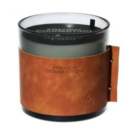 French Connection Sandalwood & Cedar Luxury Leather Candle 1.46kg - 4 Wick Scented - thumbnail 5