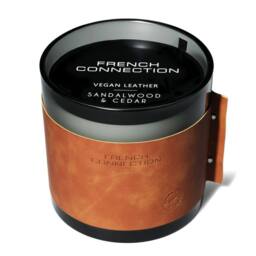French Connection Sandalwood & Cedar Luxury Leather Candle 1.46kg - 4 Wick Scented - thumbnail 4