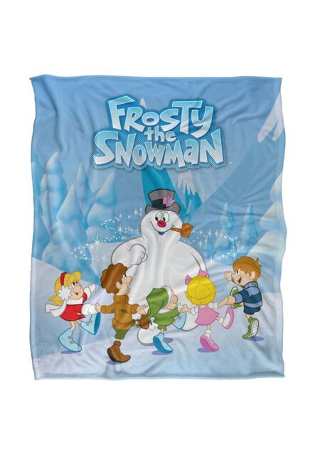 Warner Brothers Frosty The Snowman Silky Touch Super Soft Throw Blanket 152x127cm in White - Size: 152x127 cm - image 1