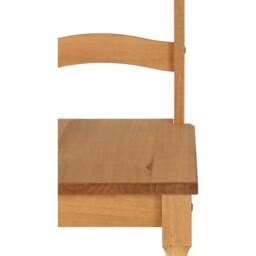 FORGEVIO Pair Rustic Mexican Waxed Solid Pine Dining Chairs in Natural - thumbnail 4