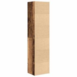 Berkfield Home Bookcase Old Wood 31x24x127 cm Engineered Wood in Brown - Size: 31 x 24 x 127 cm - thumbnail 6