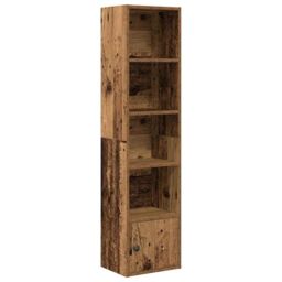 Berkfield Home Bookcase Old Wood 31x24x127 cm Engineered Wood in Brown - Size: 31 x 24 x 127 cm - thumbnail 2