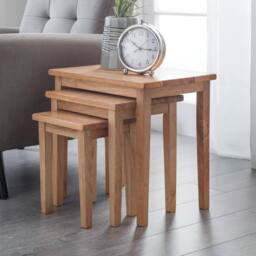 Cheshire Inverlochy Nest Of Tables in Light Oak - thumbnail 2