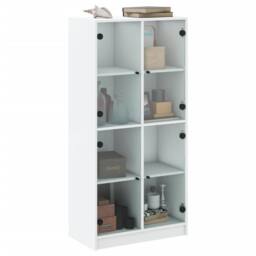 Berkfield Home Highboard with Doors White 68x37x142 cm Engineered Wood - Size: 68 x 37 x 142 cm - thumbnail 5