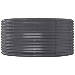 Berkfield Home Garden Raised Bed Anthracite 212x140x68 cm Powder-coated Steel in Charcoal - Size: 212 x 140 x 68 cm - thumbnail 4