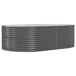 Berkfield Home Garden Raised Bed Anthracite 212x140x68 cm Powder-coated Steel in Charcoal - Size: 212 x 140 x 68 cm - thumbnail 3