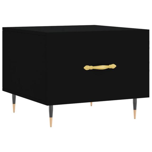 Berkfield Home Coffee Table Black 50x50x40 cm Engineered Wood - Size: 50 x 50 x 40 cm - image 1