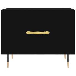 Berkfield Home Coffee Table Black 50x50x40 cm Engineered Wood - Size: 50 x 50 x 40 cm - thumbnail 5