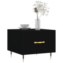 Berkfield Home Coffee Table Black 50x50x40 cm Engineered Wood - Size: 50 x 50 x 40 cm - thumbnail 3