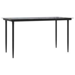 Berkfield Home Beautiful 7 Piece Garden Dining Set Black Textilene & Steel - thumbnail 6