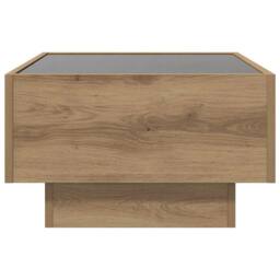 Berkfield Home Decorative Coffee Table Artisan oak 50 x 50 x 30 cm Engineered wood in Brown - thumbnail 8