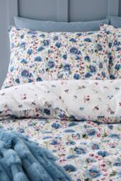 Bianca 'Brushed Cotton Ophelia' Floral Reversible Duvet Cover Set - Size: Single - thumbnail 3