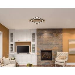 Netlighting Beatrix I Semi Ceiling Light Brown Rectangular Square 1x LED - thumbnail 6