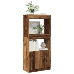 Berkfield Home Highboard Old Wood 63x33x140 cm Engineered Wood in Brown - Size: 63 x 33 x 140 cm - thumbnail 2