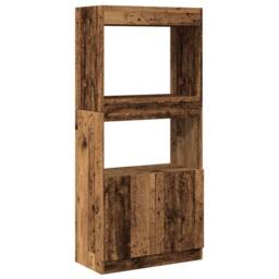 Berkfield Home Highboard Old Wood 63x33x140 cm Engineered Wood in Brown - Size: 63 x 33 x 140 cm - thumbnail 1