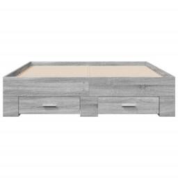 Berkfield Home Modern Bed Frame with Drawers without Mattress Grey Sonoma 120x200 cm - Size: Small Double - thumbnail 4