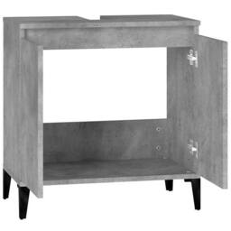 Berkfield Home Sink Cabinet Concrete Grey 58x33x60 cm Engineered Wood - Size: 58 x 33 x 60 cm - thumbnail 6