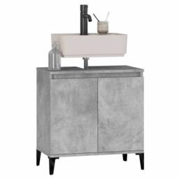 Berkfield Home Sink Cabinet Concrete Grey 58x33x60 cm Engineered Wood - Size: 58 x 33 x 60 cm - thumbnail 1
