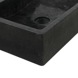 Berkfield Home Sink 45x30x12 cm Marble High Gloss Black - Size: 45 x 30 x 12 cm - thumbnail 6