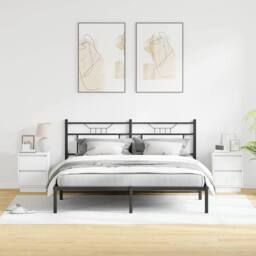 Berkfield Home Bedside Cabinets with LED Lights 2 pcs White 39x34.5x50 cm - thumbnail 4