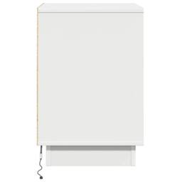 Berkfield Home Bedside Cabinets with LED Lights 2 pcs White 39x34.5x50 cm - thumbnail 9
