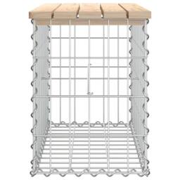 Berkfield Home Garden Bench Gabion Design 63x31.5x42 cm Solid Wood Pine in Light Tan - thumbnail 4