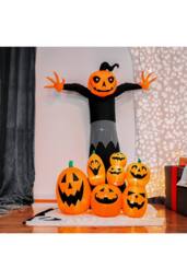Living and Home Halloween Inflatables Pumpkin Reaper in Black - thumbnail 4