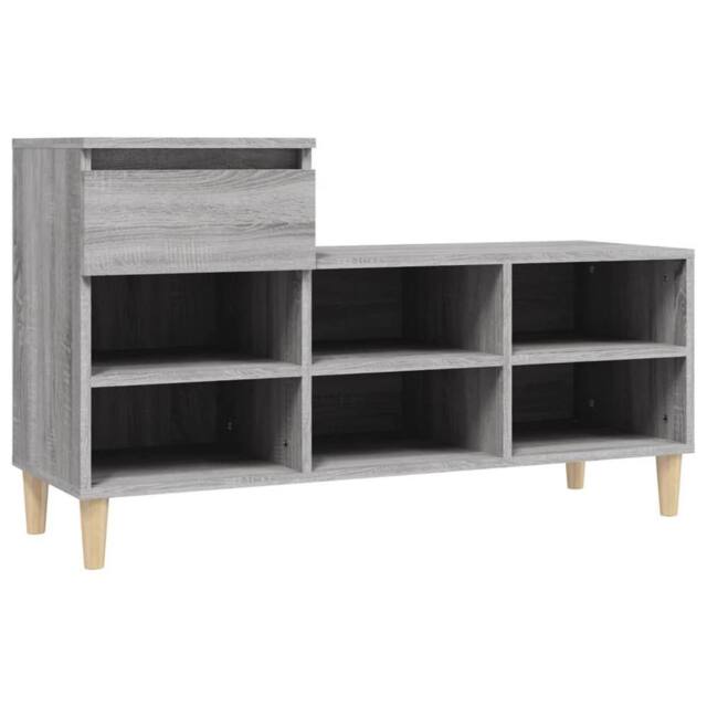 Berkfield Home Shoe Cabinet Grey Sonoma 102x36x60 cm Engineered Wood - Size: 102 x 36 x 60 cm - image 1
