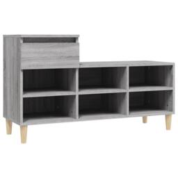 Berkfield Home Shoe Cabinet Grey Sonoma 102x36x60 cm Engineered Wood - Size: 102 x 36 x 60 cm - thumbnail 1