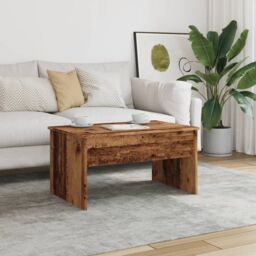 Berkfield Home Coffee Table Old Wood 80x50.5x41.5 cm Engineered Wood in Brown - thumbnail 3