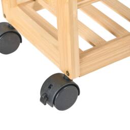 Wyld and Coco Bamboo Bliss 3-Tier Bathroom Trolley Light Brown Bamboo - thumbnail 5