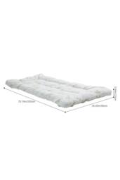Living and Home Breathable Skin-Friendly Bamboo Printed Mattress Topper in White - Size: Super King - thumbnail 7
