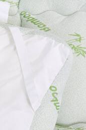 Living and Home Breathable Skin-Friendly Bamboo Printed Mattress Topper in White - Size: Super King - thumbnail 6