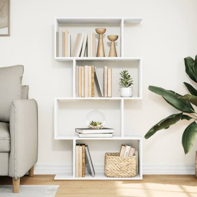 Berkfield Home Room Divider Bookcase 4-Tier White 70x24x129 cm Engineered Wood - Size: 70 x 24 x 129 cm - image 1