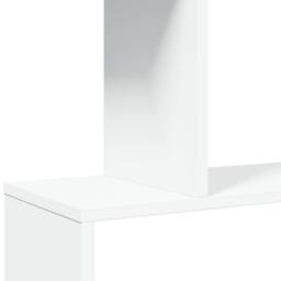 Berkfield Home Room Divider Bookcase 4-Tier White 70x24x129 cm Engineered Wood - Size: 70 x 24 x 129 cm - thumbnail 9