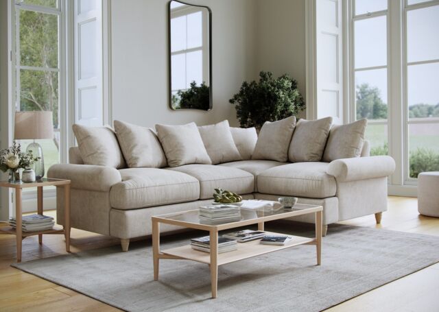 The Great Sofa Company Beatrice 2 Corner 1 Faro Linen in Beige