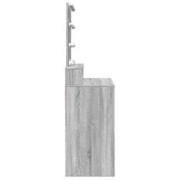 Berkfield Home Beautiful Dressing Table with LED Grey Sonoma 80x41x144.5 cm - thumbnail 6