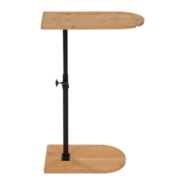 Kelvenix Size 40*22cm Bamboo C-Shaped Side End Table Tray in Brown - Size: 0.6m2 - image 1