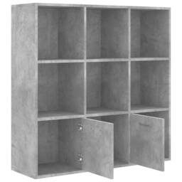 Berkfield Home Book Cabinet Concrete Grey 98x30x98 cm Engineered Wood - Size: 98 x 30 x 98 cm - thumbnail 7