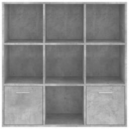 Berkfield Home Book Cabinet Concrete Grey 98x30x98 cm Engineered Wood - Size: 98 x 30 x 98 cm - thumbnail 6