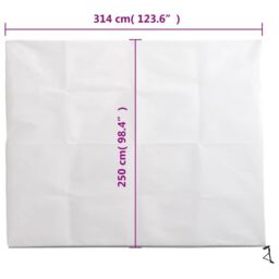Berkfield Home Plant Fleece Cover with Zip 70 g/m¬≤ 3.14x2.5 m in White - thumbnail 9
