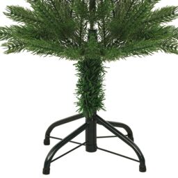 Berkfield Home Artificial Slim Christmas Tree with Stand 150 cm PE in Green - thumbnail 4