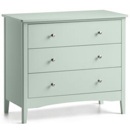 Christow Sage Chest of Drawers Modern 3 Drawer Bedroom Storage Unit Furniture Cabinet in Light Green - thumbnail 2
