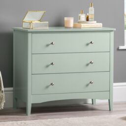 Christow Sage Chest of Drawers Modern 3 Drawer Bedroom Storage Unit Furniture Cabinet in Light Green - thumbnail 1