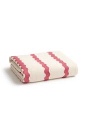 CHRISTY 'Take Away' Striped Heritage Style Compact Ultra-Light Beach Towel in Red - thumbnail 1